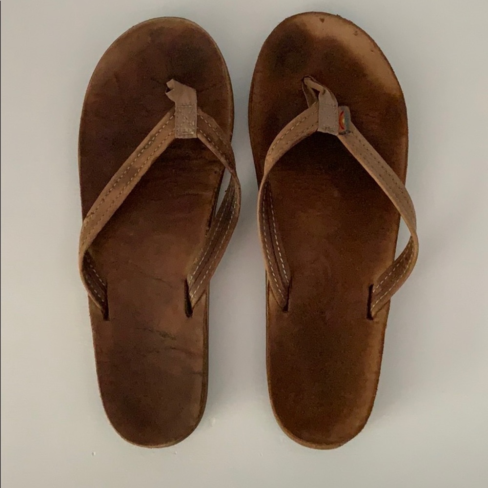 Rainbow narrow strap flip flop